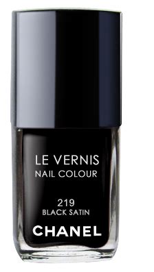 chanel le vernis nail colour 219 black satin|Chanel particuliere nail polish.